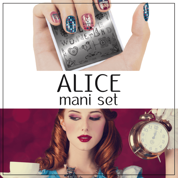 Alice In Wonderland Style Mani Set