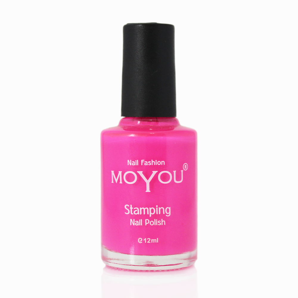 Shocking Pink Stamping Nail Polish- MoYou Nail Fashion